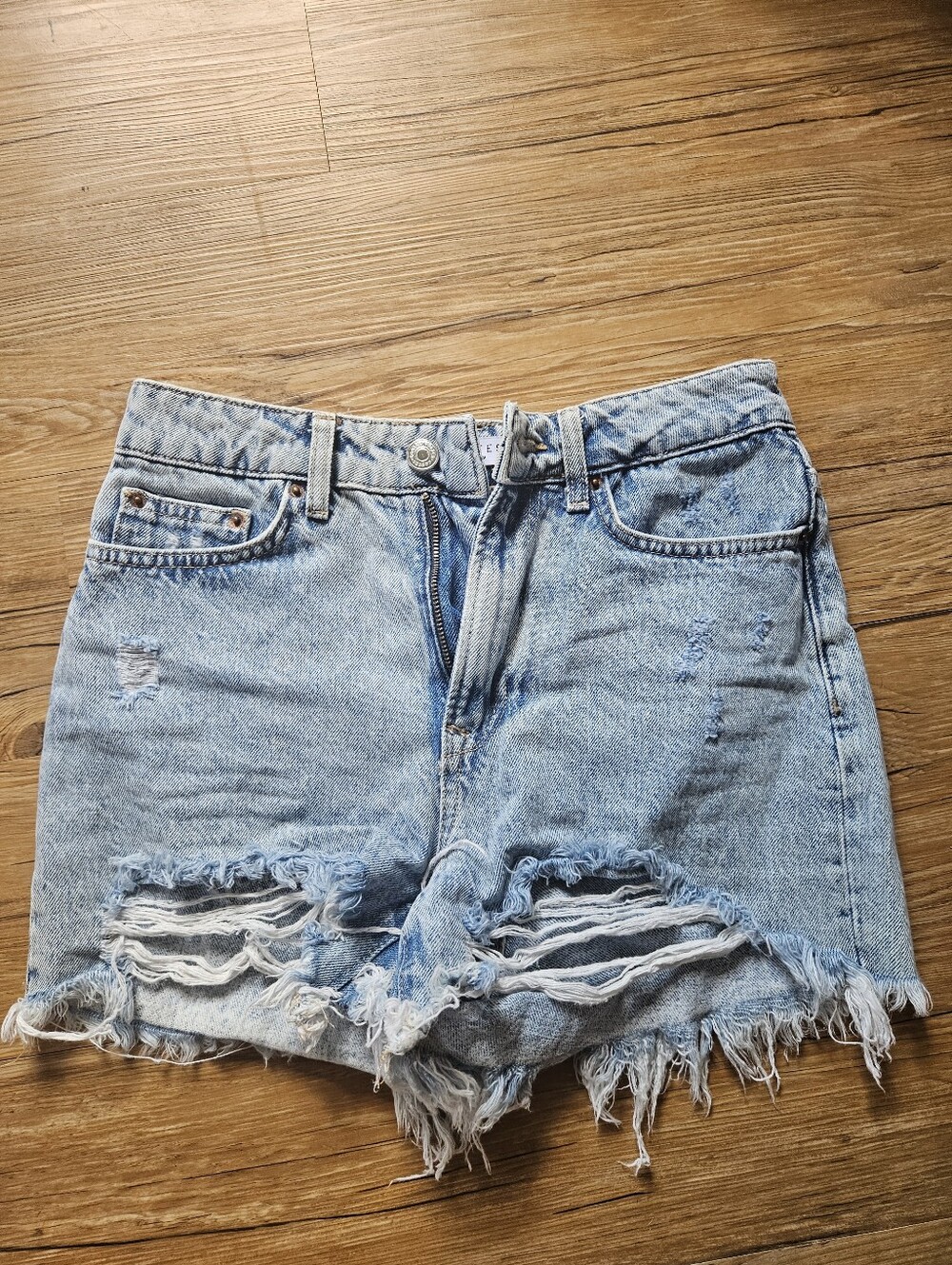 Light Blue Distressed Denim Women’s Shorts